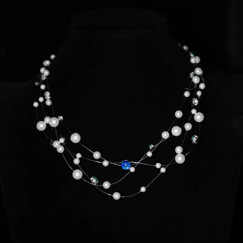 Freshwater Pearl Multi-Layer Beaded Necklace for Women