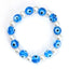 Simple Devil's Eye Imitation Pearl Blue Glass Beaded Bracelet