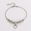 18K Gold Plated Heart Shape Rhinestone Snake Chain Bracelet