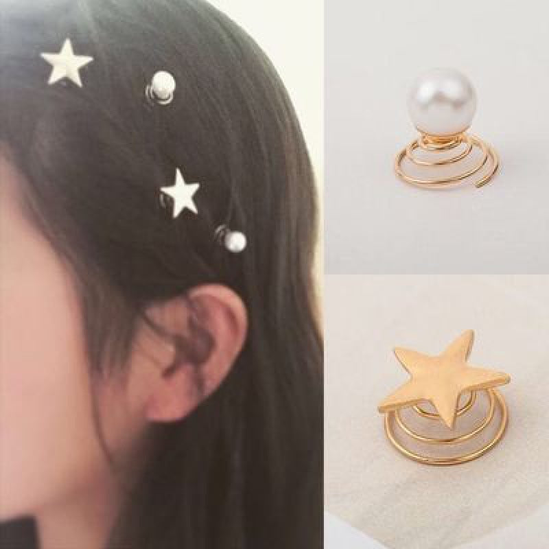 Women's Elegant Tassel Alloy Hair Band with Pearl Flower Hairpin