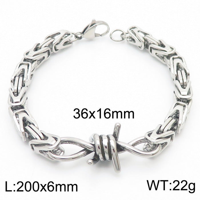 304 Stainless Steel Knot Design Necklace and Bracelet Set