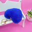 Cute Heart Shaped Alloy Plush Women's Keychain and Car Pendant Gift