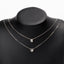 Fashion Simple Round Love Rhinestone Two-layer Necklace