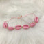 Simple Rhombus Glass Beaded Bracelet Set with Love Letter and Shell Accents