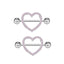 1 Piece Heart Shaped Zirconia Belly Rings Stainless Steel Inlay Rhinestones Pink Fashion Piercing Jewelry