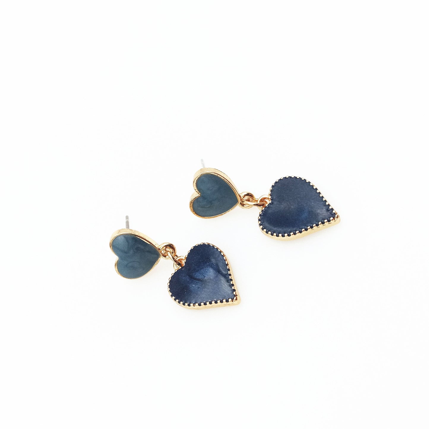 Klein Blue C Shape Alloy Stud Earrings - Niche Simple Design Korean Style for Women