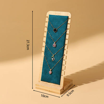 Casual Geometric Solid Wood Necklace Display Stand