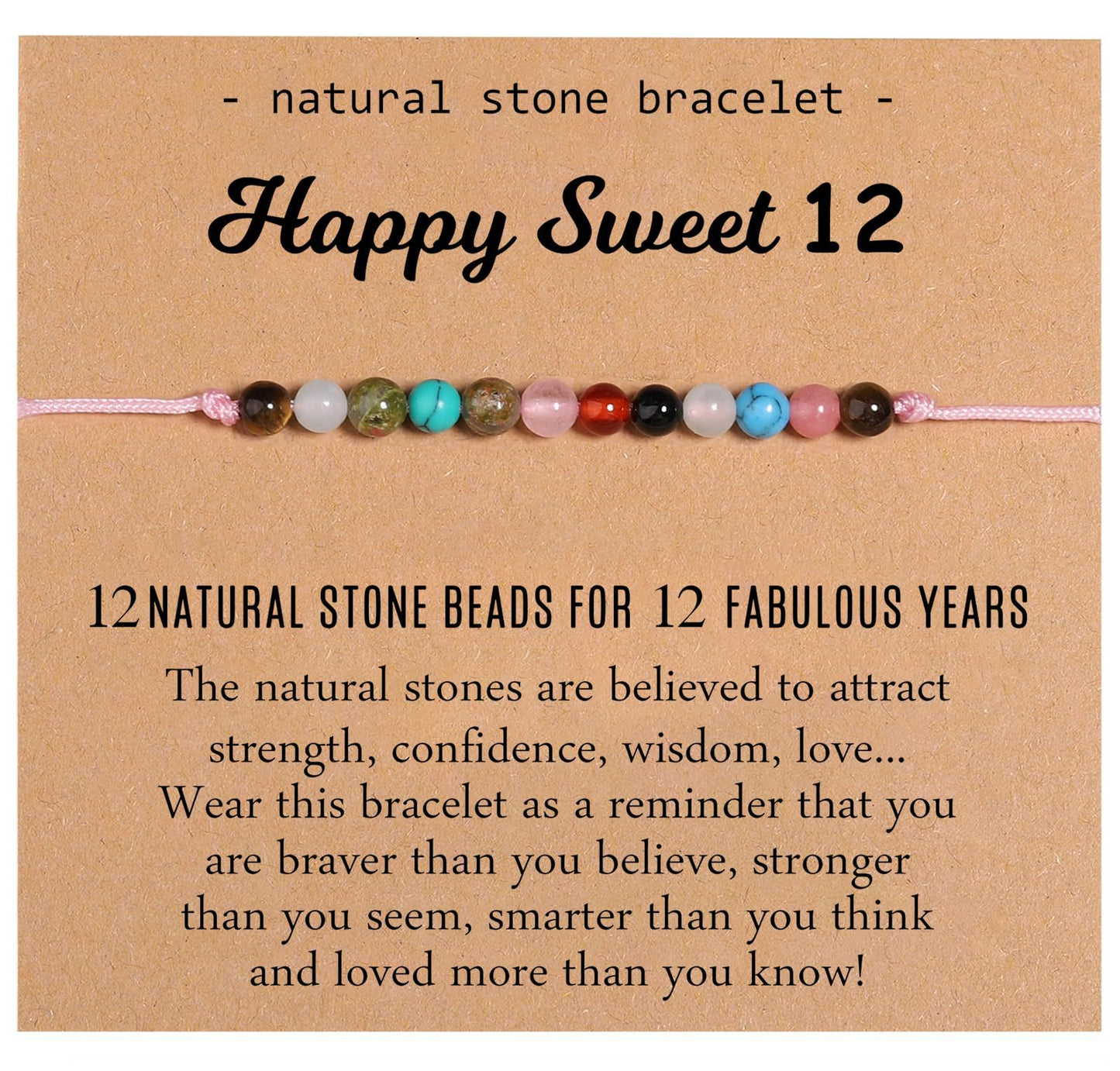 Simple Style Classic Circle Natural Stone Bracelets for Women - Candy Color Birthday Gift Bracelet