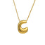 304 Stainless Steel Gold Plated Bubble Letter Necklace