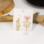 Cartoon Animal Enamel Pearl Drop Earrings with Bow and Flower Design