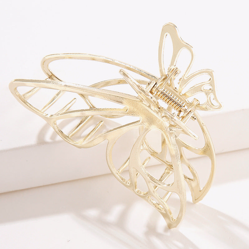 Metal Butterfly Hair Clip - French Design Hair Accessory for Women