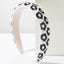 Women's Fashion Leopard Beaded Hairband - Hand-Sewn Rice Beads, Shiny Party Accessory