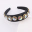 Baroque Rhinestone Wide Brim Headband for Women