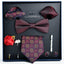 Business Stripe Polyester Men's Tie Gift Set - 8 Piece Collection for Weddings and Formal Occasions