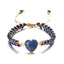 Ethnic Heart Shape Natural Stone Knitted Bracelet 2024 Edition