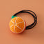 Children's Fruit Yarn Hair Tie - Trendy Crochet Elastic Ponytail Holder for Girls