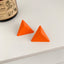 1 Pair Modern Geometric Acrylic Ear Studs - Colorful Candy Matte Finish