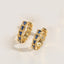 Elegant Triangle Zircon 14K Gold Plated Hoop Earrings