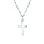 Simple Classic Cross Gold Plated Layered Necklace with Pearl Pendant