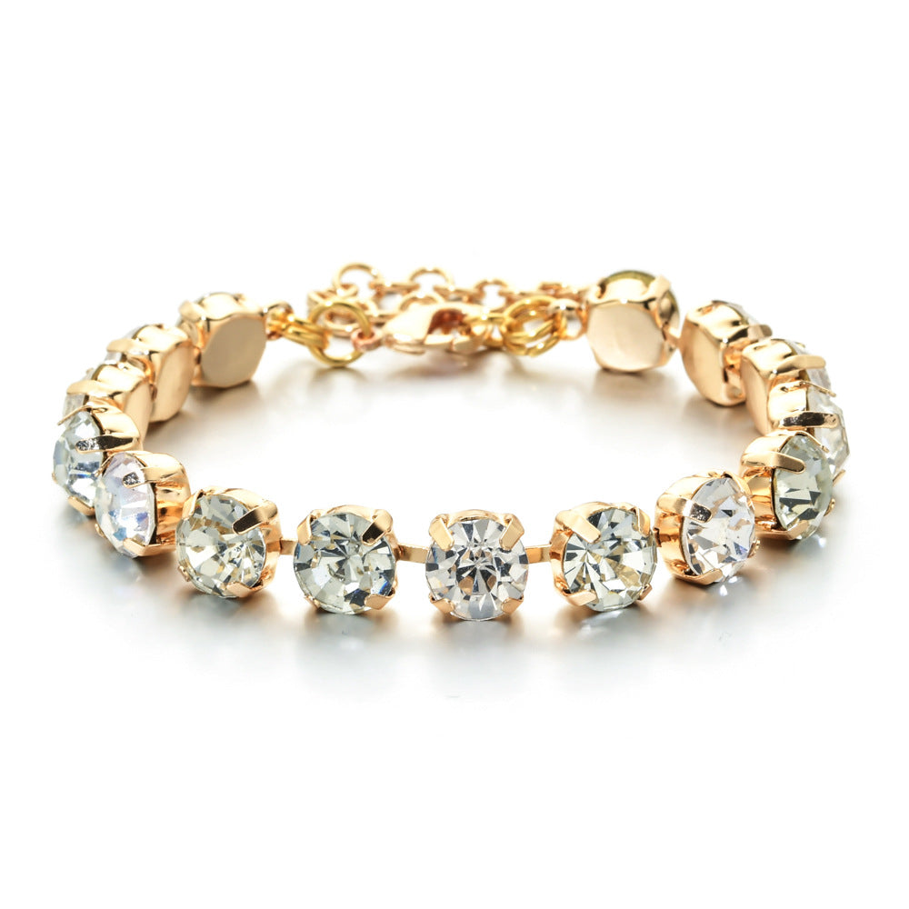 Elegant Geometric Copper Zircon Crystal Bracelet