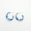 Klein Blue C Shape Alloy Stud Earrings - Niche Simple Design Korean Style for Women