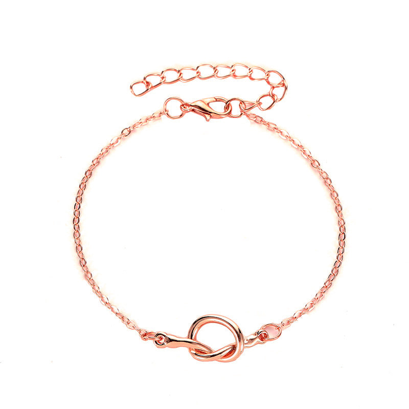 Geometric Metal Knotted Ladies Anklet Fashion Couple Jewelry