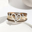 Modern Heart Shape PU Leather Rhinestone Women's Bracelet