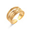 Geometric Stainless Steel Open Weave Ring - Trendy Minimalist Design