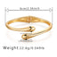 Elegant Snake Design Rhinestone Alloy Bangle Bracelet for Women