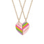 Cute Heart & Butterfly Alloy Enamel Pendant Necklace Set for Children