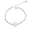 Freshwater Baroque Pearl Sterling Silver Bracelet with Irregular Square Design