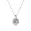 Simple Sterling Silver Moissanite Pendant Necklace