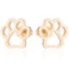 Paw Print Stainless Steel Animal Ear Studs - Cute Vintage Design