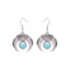 1 Pair Ethnic Style Geometric Alloy Plating Turquoise Women'S Drop Earrings