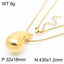 1 Pair Minimalist Water Droplet 18K Gold Plated Stainless Steel Earrings and Necklace Set