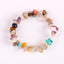 Fashion Irregular Natural Stone Beaded Bracelet with Colorful Crystal Chips