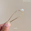 Women's Modern U-Shaped Pearl Inlay Hairpin