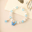 Lady Sweet Classic Pentagram Bell Crystal Alloy Moonstone Bracelets for Women