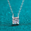 Sterling Silver Moissanite Zircon Bull Pendant Necklace