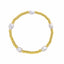 Classic Geometric Freshwater Pearl Bracelet - 18K Gold Plated Copper Jewelry