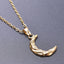 Minimalist Moon Pendant Necklace - 18K Gold Plated Stainless Steel