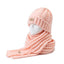 Unisex Simple Style Solid Color Knit Wool Cap and Scarf Set