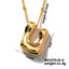 304 Stainless Steel Gold Plated Alphabet Pendant Necklace