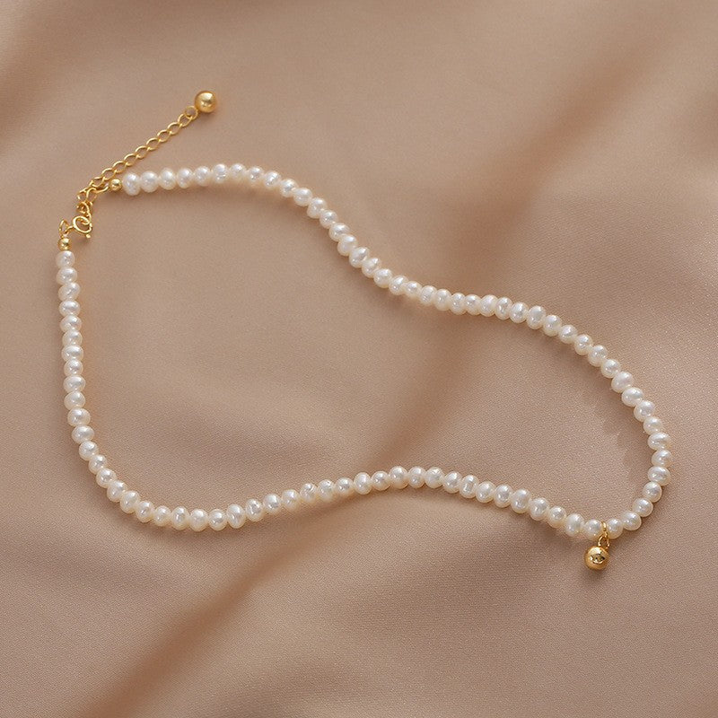 Elegant Baroque Freshwater Pearl Gold Plated Pendant Necklace