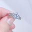 Classic Six Prong Adjustable Imitation Moissanite Copper Ring