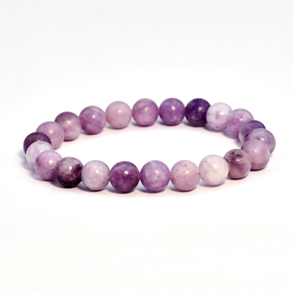 Retro Ethnic Geometric Natural Stone Amethyst Beaded Stretch Bracelet