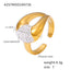 Irregular Geometric 18K Gold Plated Titanium Steel Open Ring