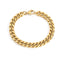 Retro Minimalist 14K Gold Plated Stainless Steel Cuban Chain Bracelet