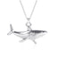 304 Stainless Steel Shark Pendant Necklace with Colorful DIY Charm