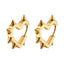 1 Pair Hip-Hop Heart Shape 18K Gold Plated Stainless Steel Geometric Earrings